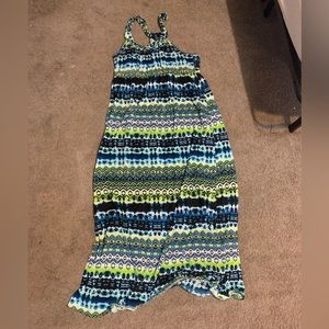 fun tie dye patterned dress